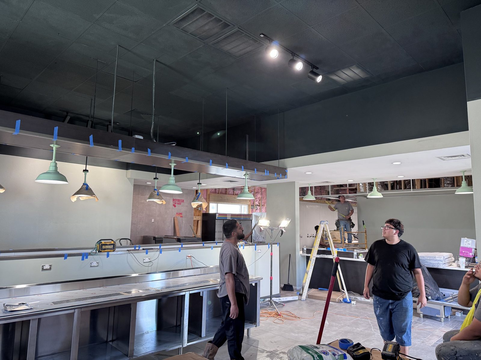 Our crew finishing the interior of the Burnet HTeaO