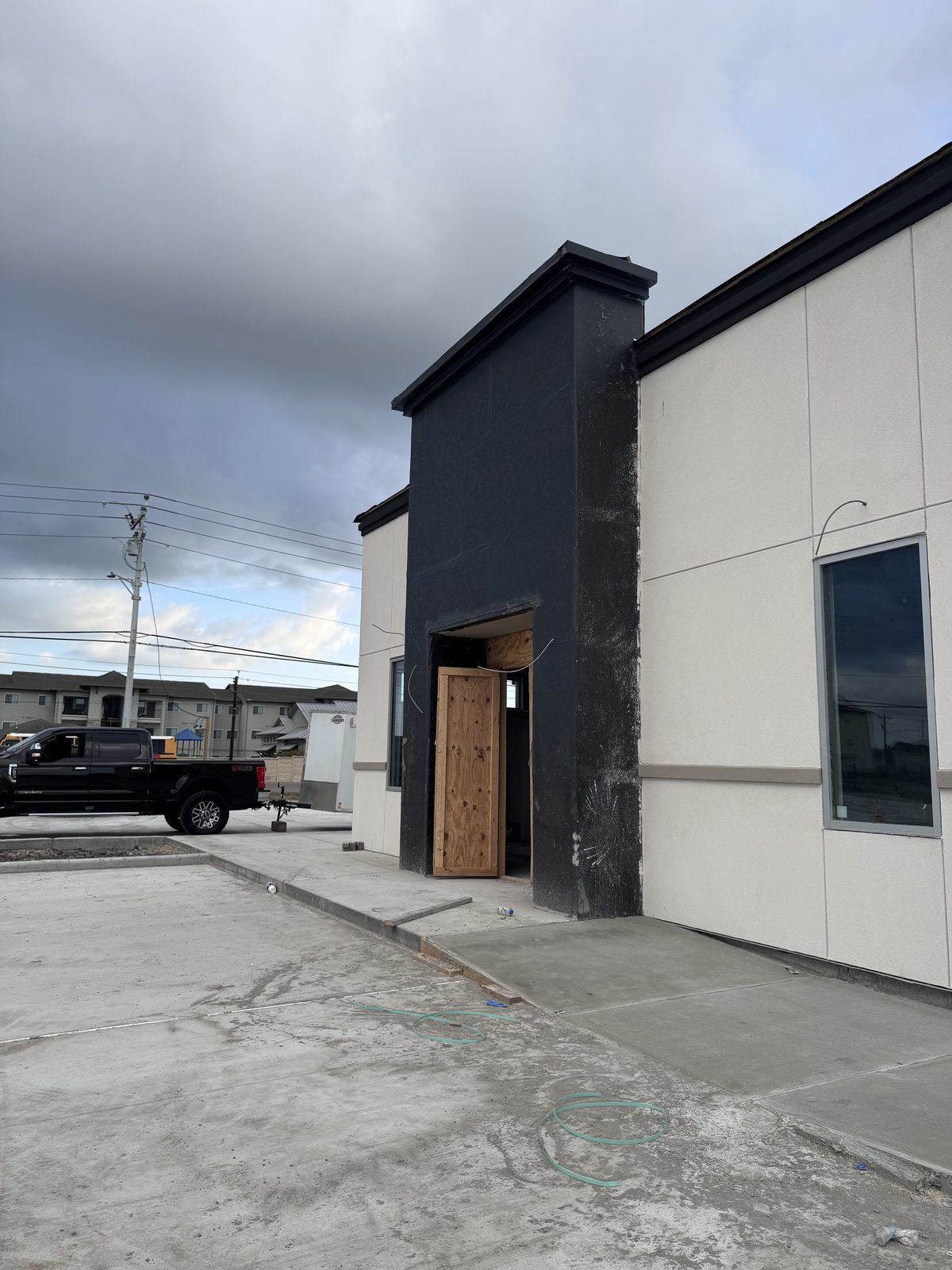 Entry tower and exterior panels on the Calallen HTeaO